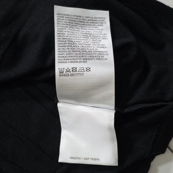 Canda C&A Top Womens L Black Floral Lined 3/4 Sheer Sleeves Lagenlook Whimsigoth - Picture 10 of 15